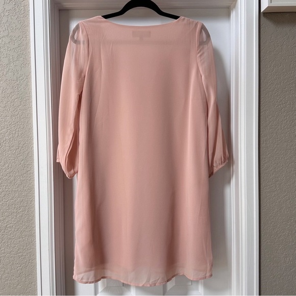Lulus Shifting Dears Peach Long Sleeve Dress Size Small - Picture 8 of 11